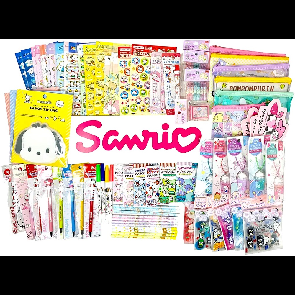 Sanrio LARGE stationery supply box cute supplies for school or in general